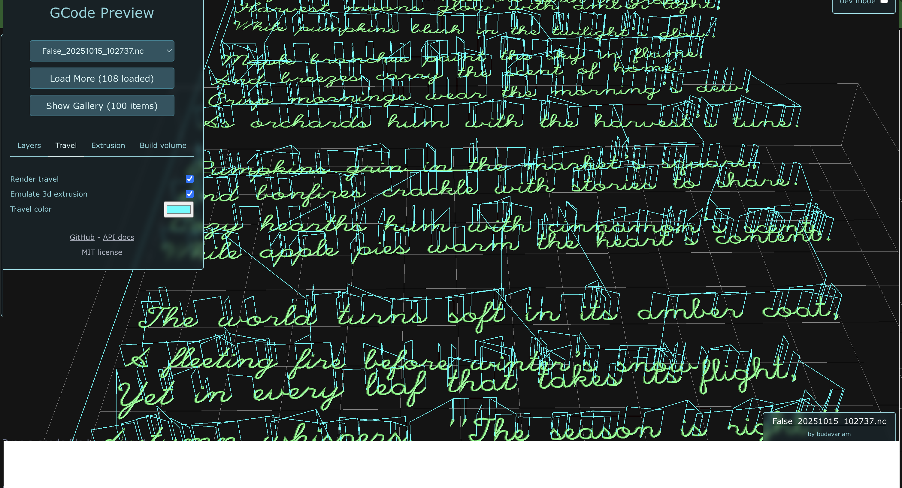 AI handwriting result GCode preview