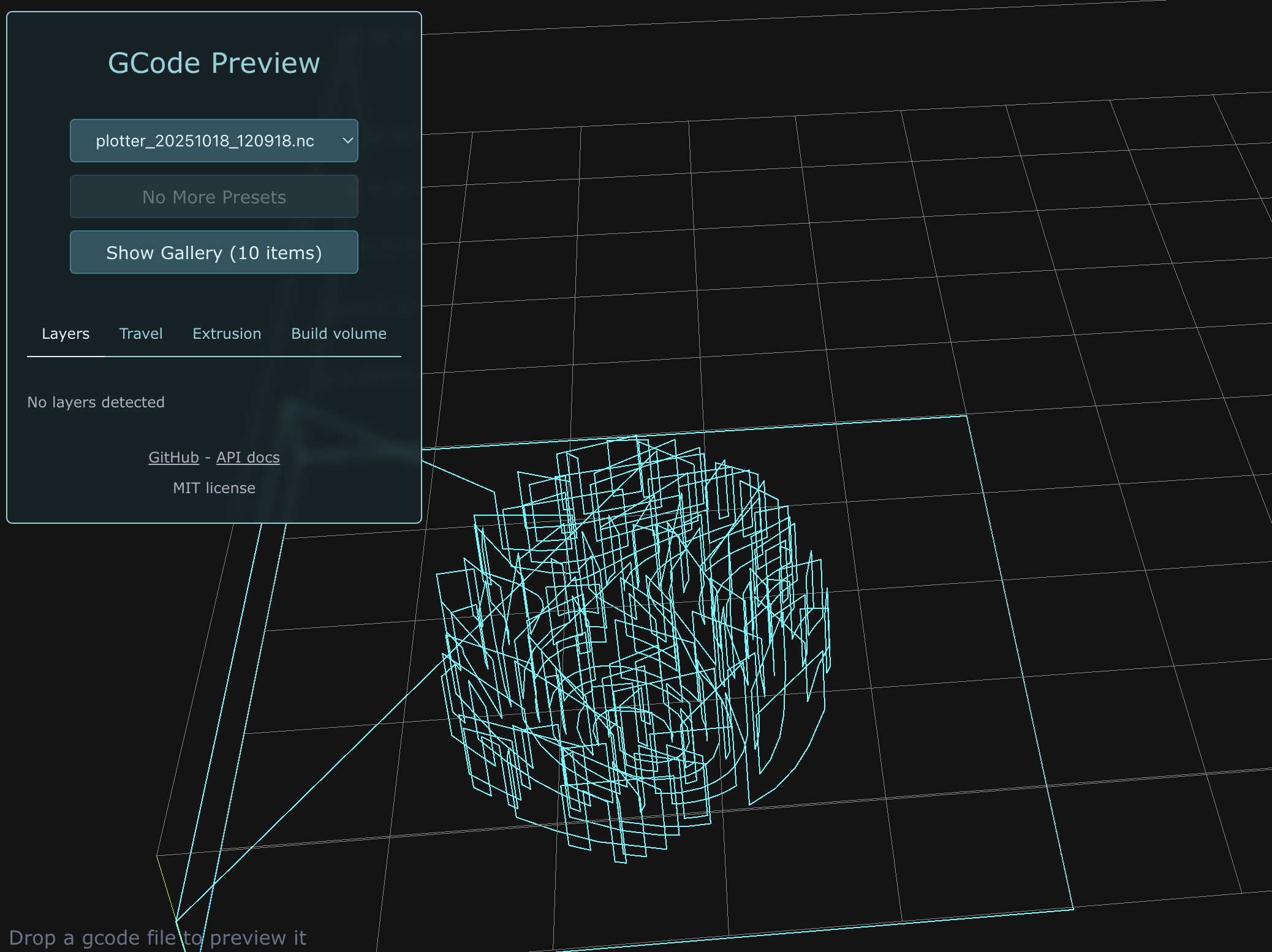 Digital fingerprint GCode Preview